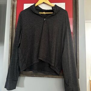Women's Black Hooded Top